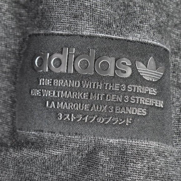 Adidas Sweater L Mens Gray Pullover Long Sleeve Brand with 3 Stripes Zipper - Picture 2 of 9